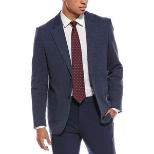 Report Collection Mens  Popcorn Texture Sportcoat, Blue